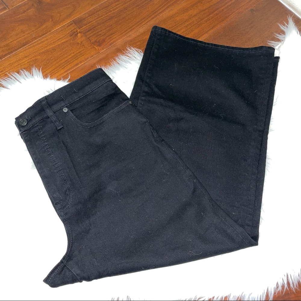 Madewell Wide-Leg Crop Jeans Black Size 31